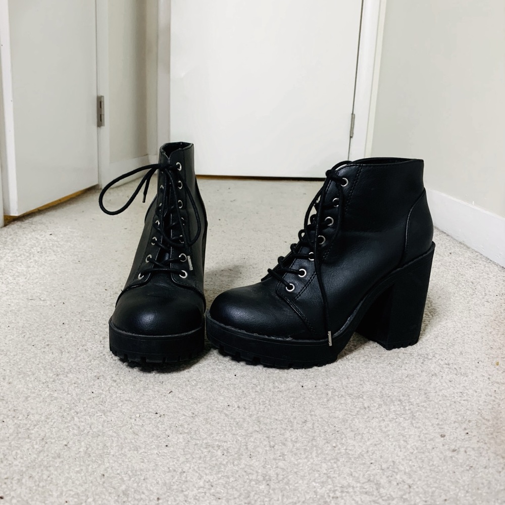 Black Platform Booties